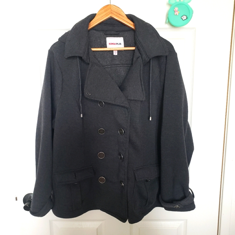 Pre Owned BongoPlus Women's Black Peacoat Size 3XL